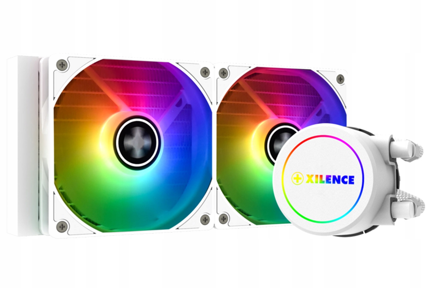 Xilence Vodní chlazení pro Cpu Intel a AMD,2x ventilátor,ARGB,300W TDP,bílé