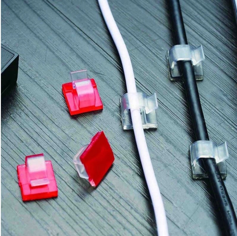 50x MASKOWNICA ORGANIZER DO KABLI KLIPS ZACZEP UCHWYT Model 06089