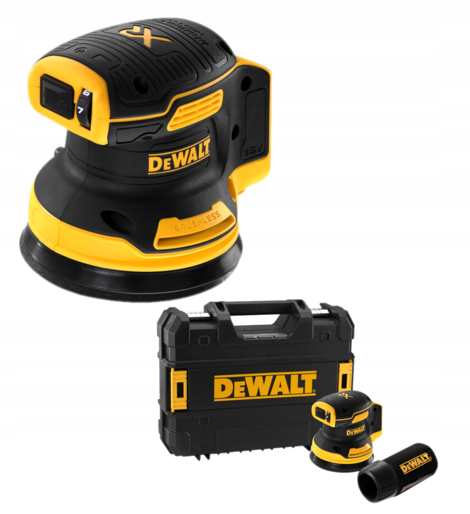DeWALT Szlifierka Mimośrodowa 125 MM 18V Xr W Walizce Tstak body DCW210NT