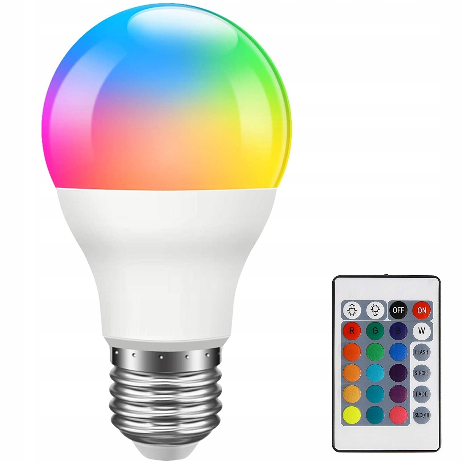 

Żarówka Kolorowa Rgb E27 Led 9W 16 Kolorów + Pilot