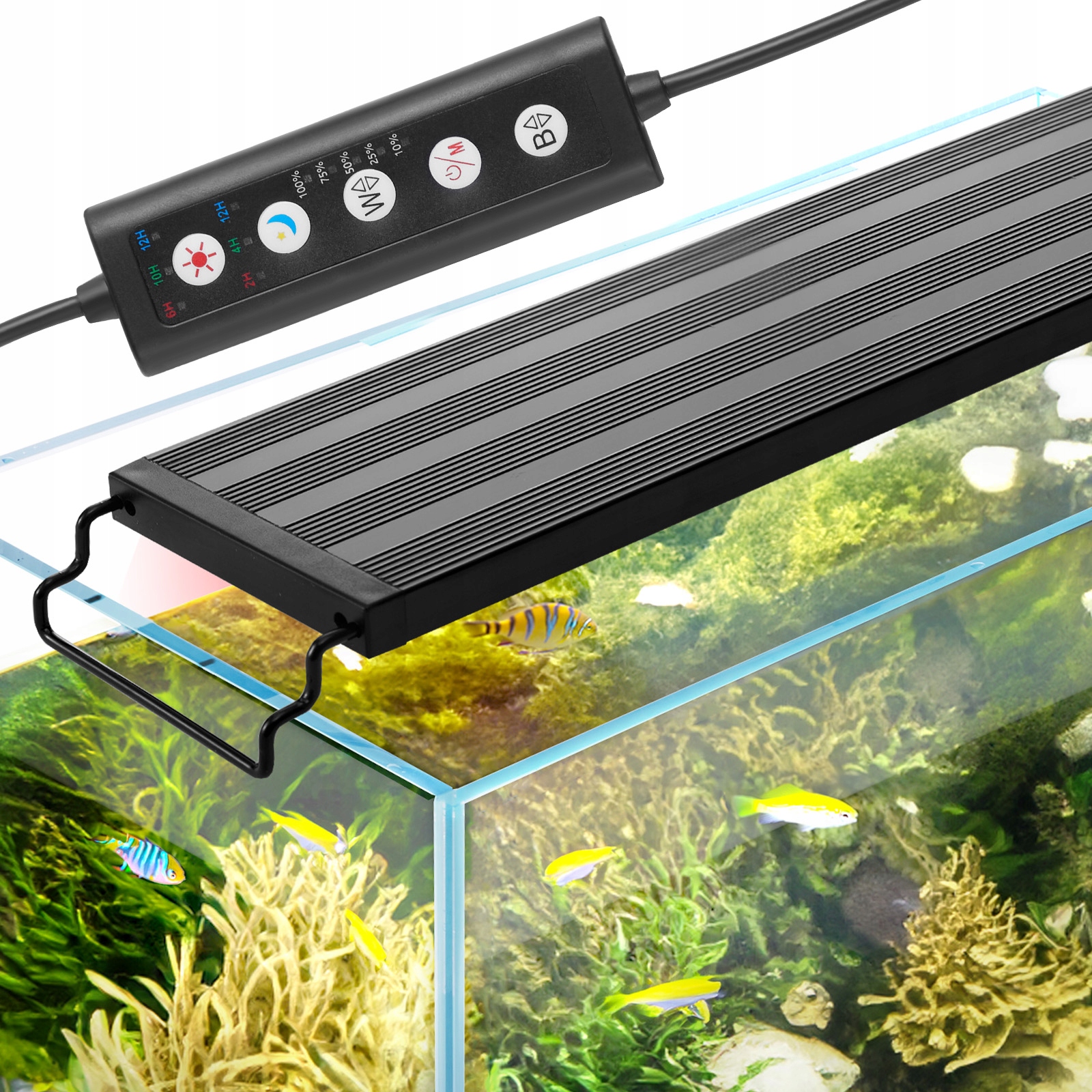 Levně Vevor Lampa Do Akwarium 19-107CM 26W Z 5 Poziomami Jasności Pełne Spektrum