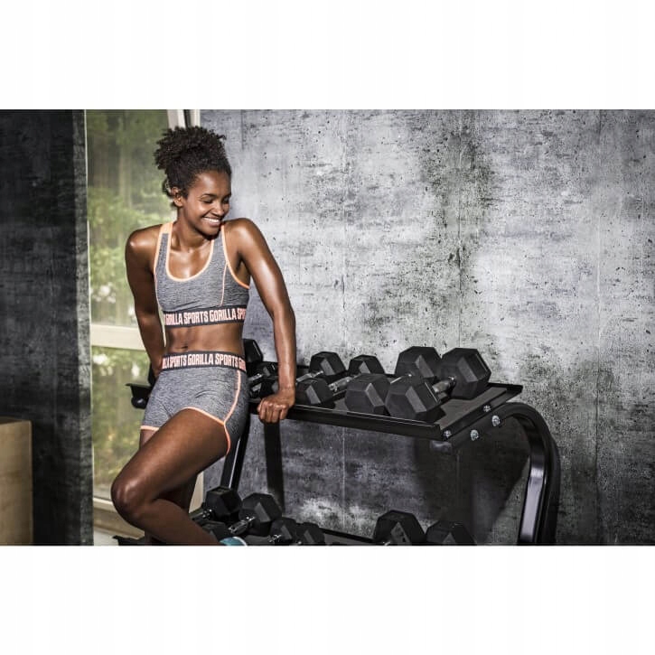 sada 2 x 6 kg Činky Závaží Na Cvičení Litinové Protiskluzové Činky