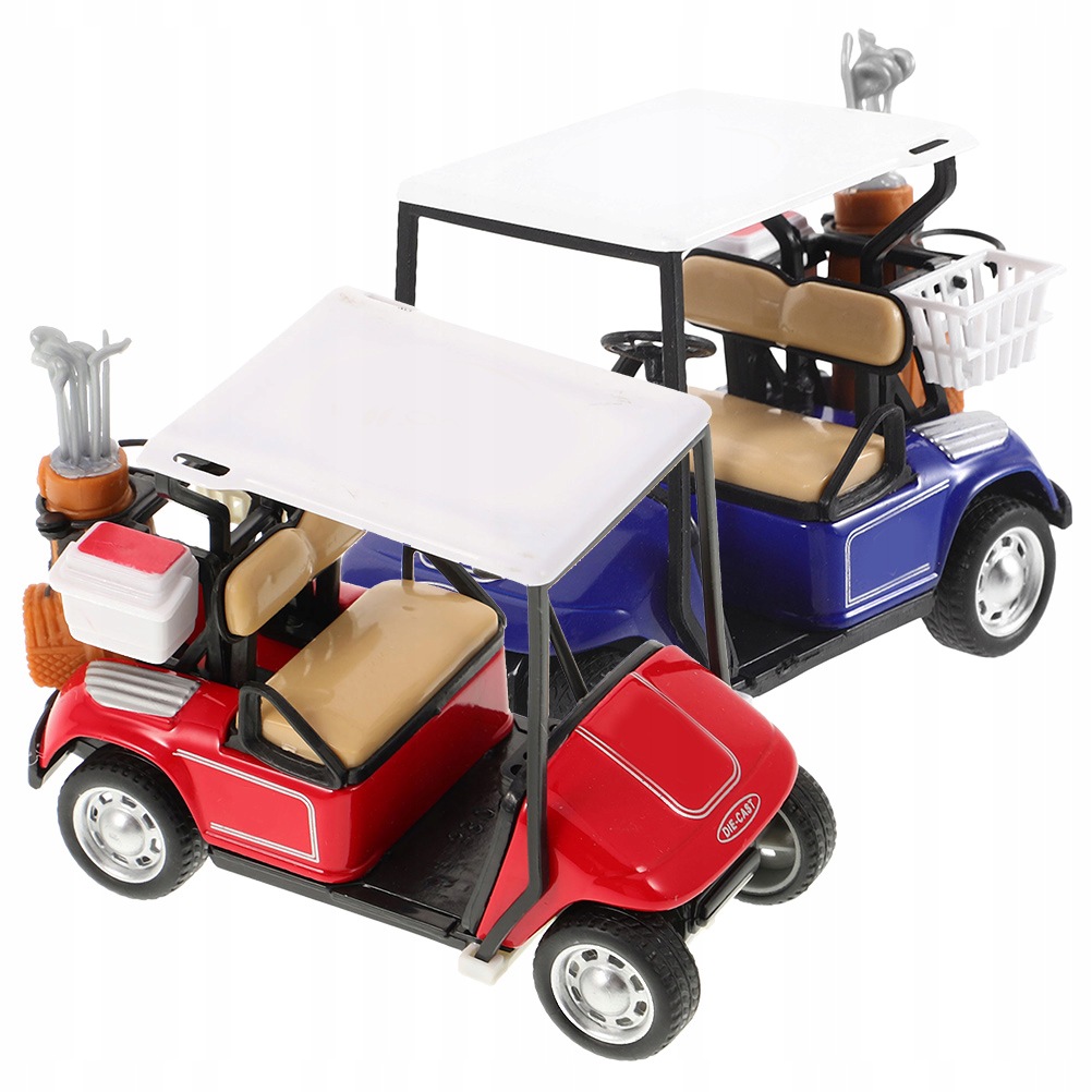 2 szt. Zestaw mini wózków golfowych, kreatywna dekoracja stołu