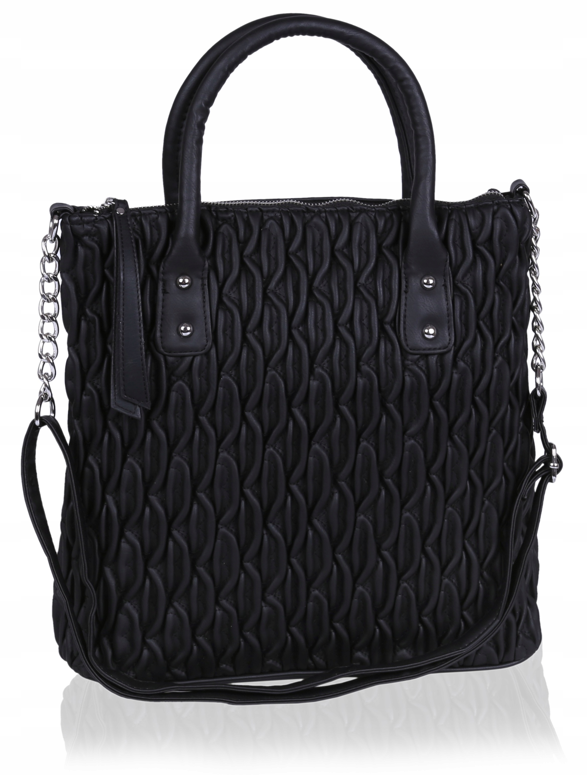 

Czarna, pikowana torebka Primark