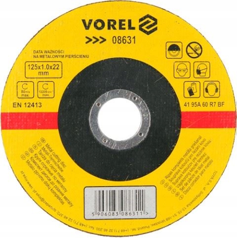 VOREL TARCZA DO CIĘCIA METALU 125 X 1,0 X 22 MM