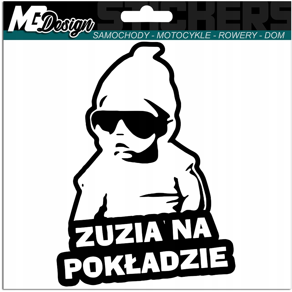 

Zuzia W Samochodzie naklejka w aucie 18x11