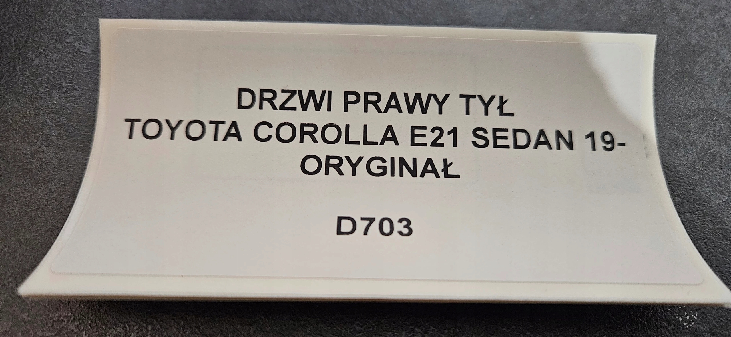 Tür rechts heck TOYOTA COROLLA E21 Sedan 19- Original