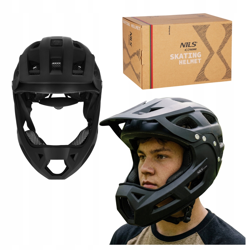 Cyklistická přilba Full Face pro horské kolo a koloběžku s regulací Nils 56-58 cm