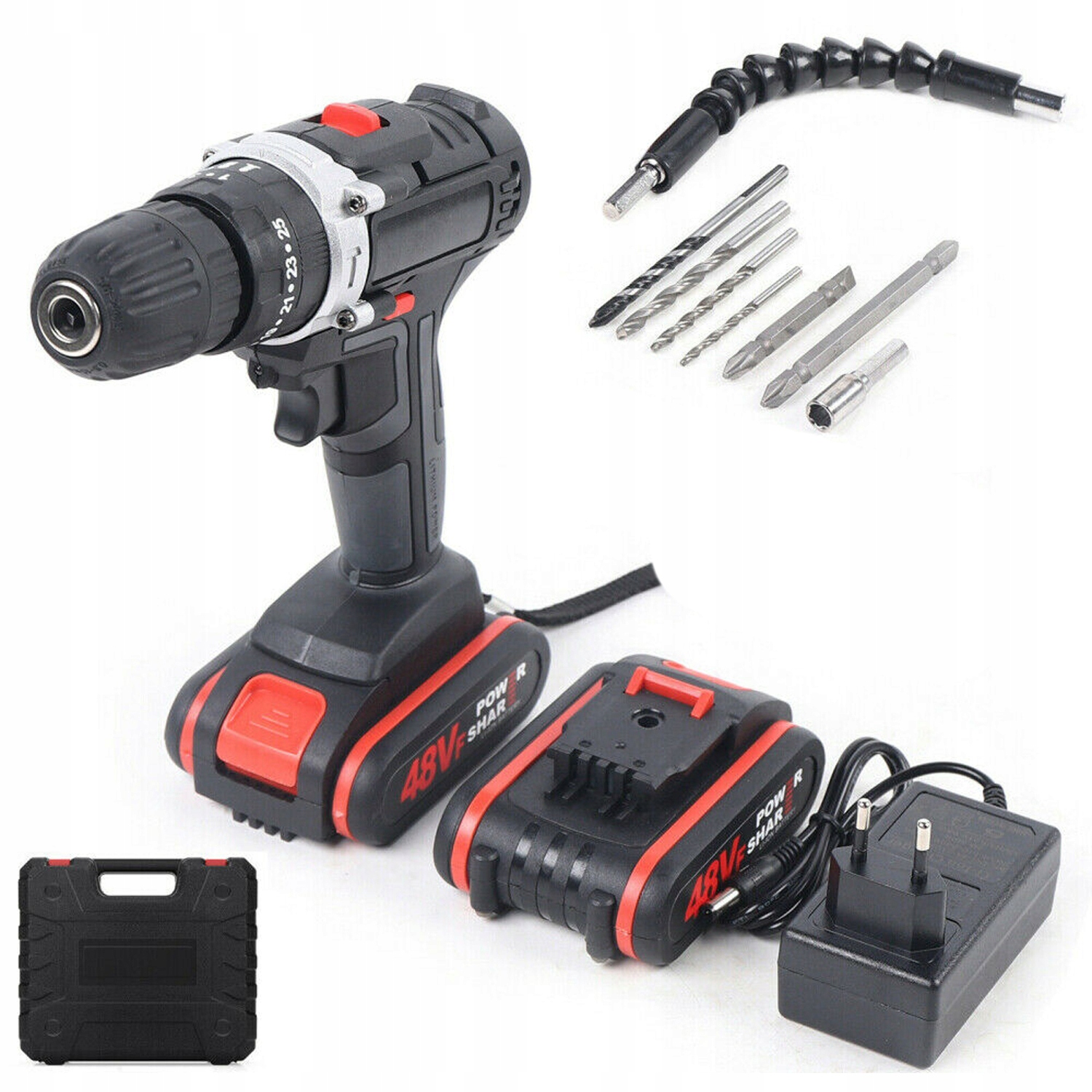 Přenosná Akumulátorová Příklepová Vrtačka Sada Akumulátorových Šroubováků