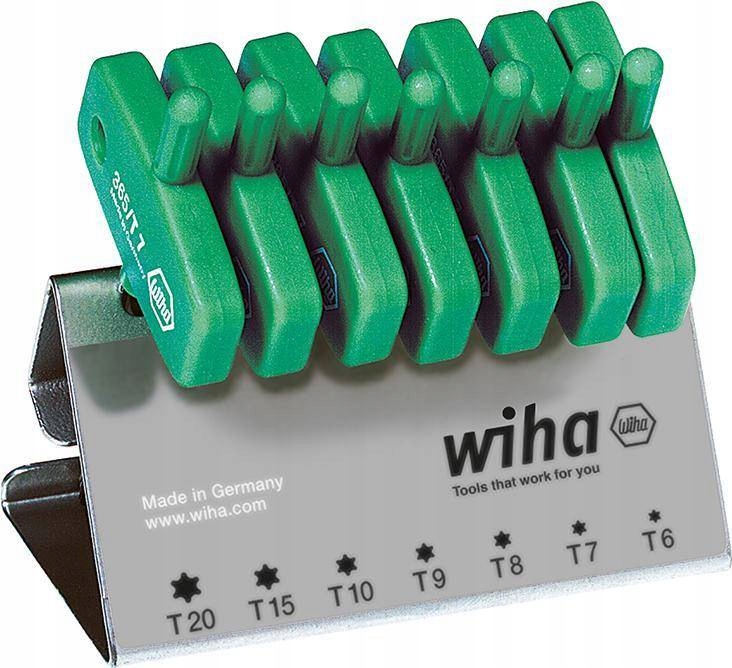 Sada šroubováků s rukojetí ve tvaru klíče, ve stojanu T6-T20xmm Wiha