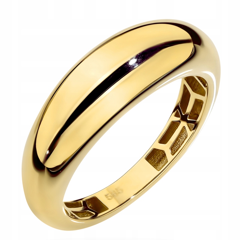 Zlatý Prstýnek Dámský pr 585 Hladký Klasický Prsten vel. 12 14k