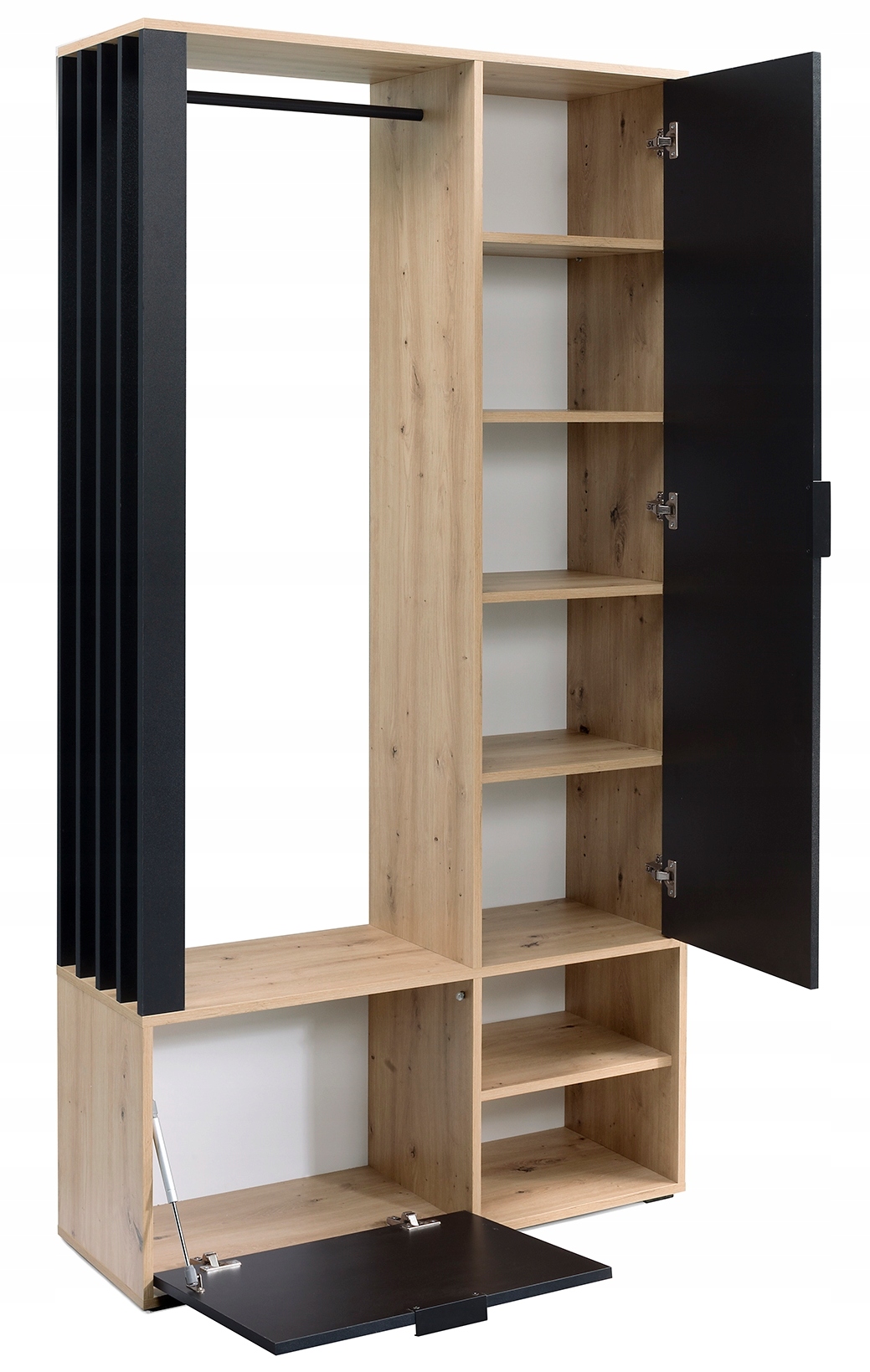 Garderoba wieszaki półki z lustrem MILO ARTISAN Kod producenta Przedpokój wąski nowoczesny MILO ARTISAN