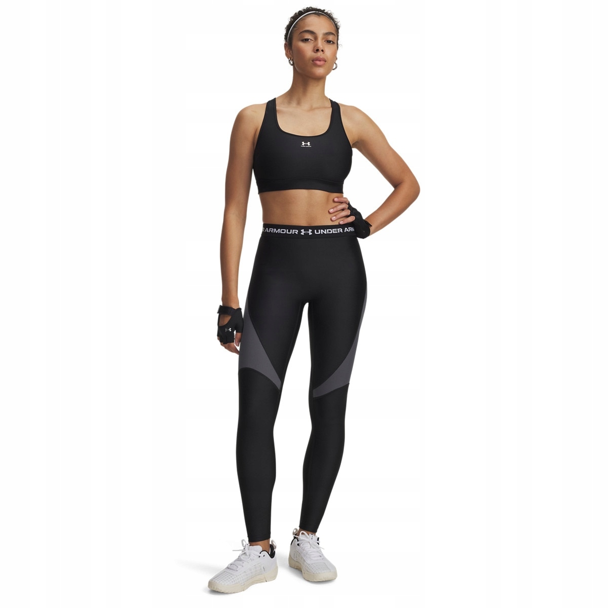 Damskie legginsy treningowe sportowe Under Armour czarne Xs