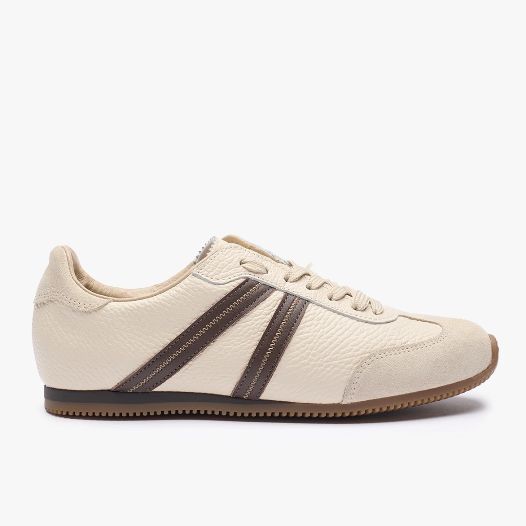 Sneakersy Ryłko obuwie damskie sportowe skórzane sneakerinas kremowe r. 38