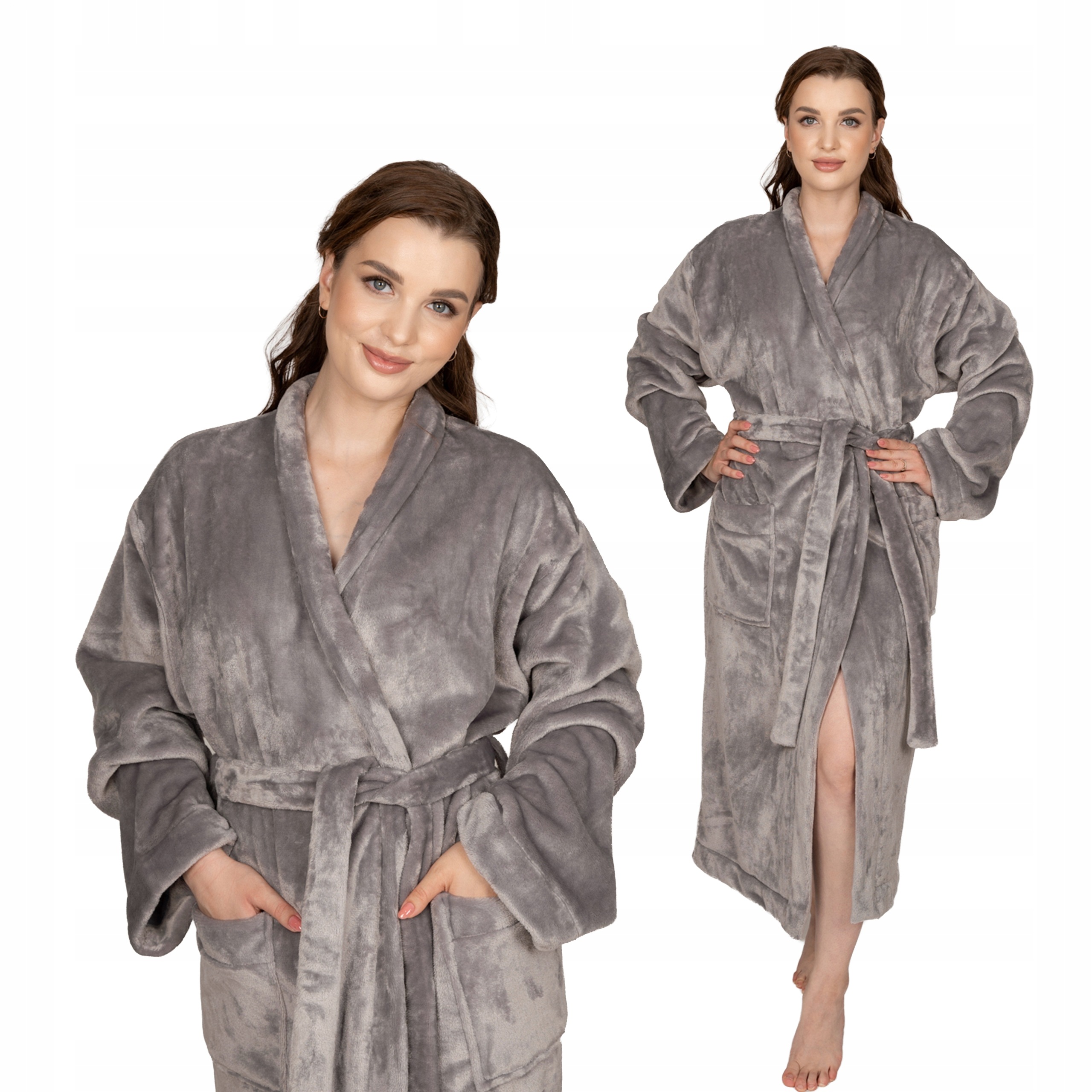 Župan Wellsoft Unisex Měkký Teplý Hrubý Elegantní L Chila Lanýžový