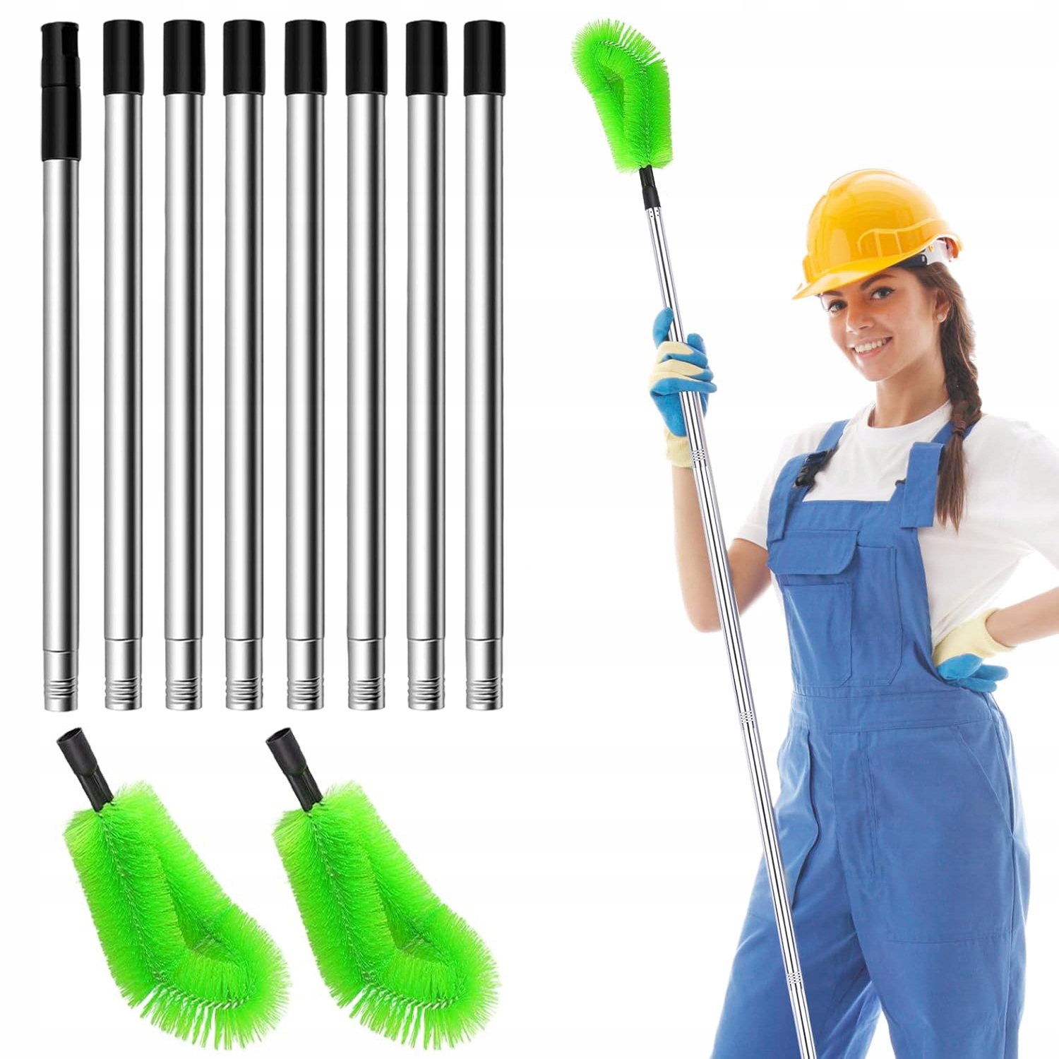 Levně Regulovatelné teleskopické tyče na listí, špínu a nepříjemné pavučiny 310 cm