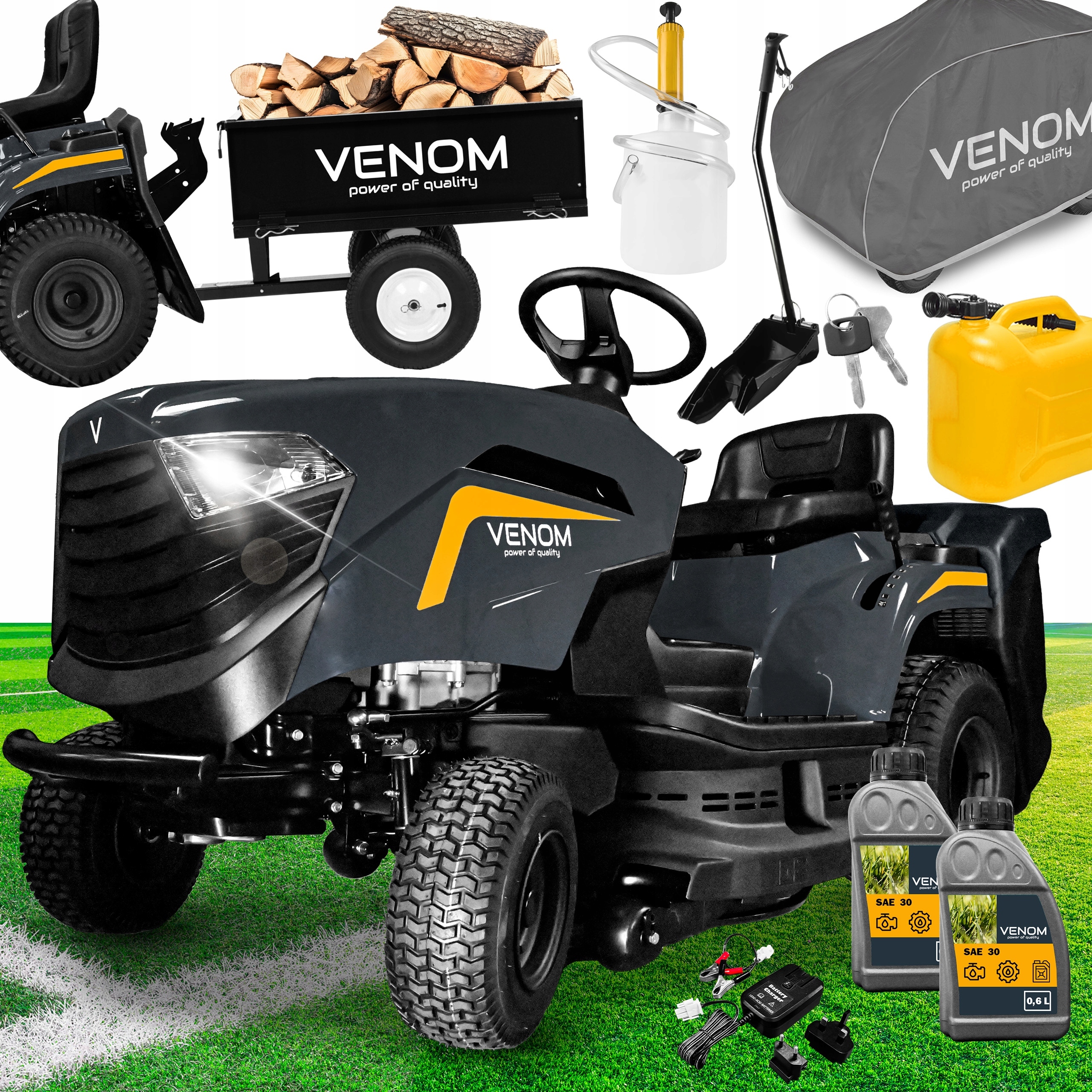 Zahradní Traktor Venom By Stiga 432CC 84 CM 450 Mulčovací Přívěs