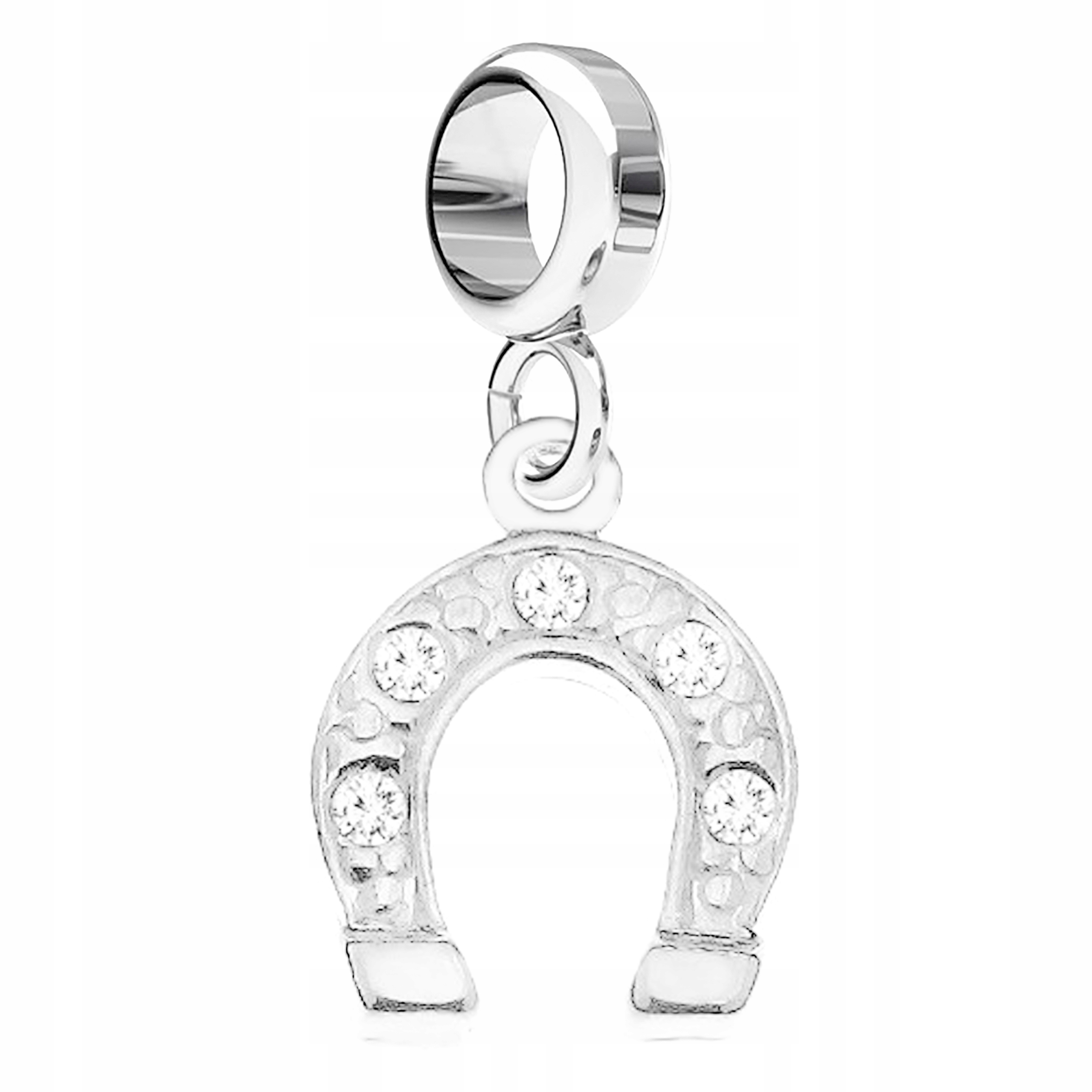 

Charms podkowa z cyrkoniami srebro 925