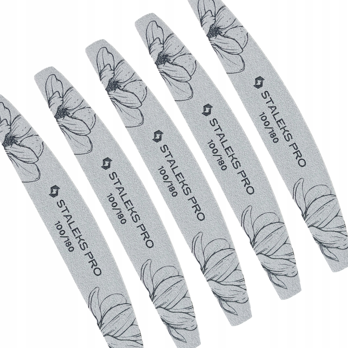 Pilnik do paznokci Staleks mineralny Półksiężyc łódka 100/180 100 sztuk