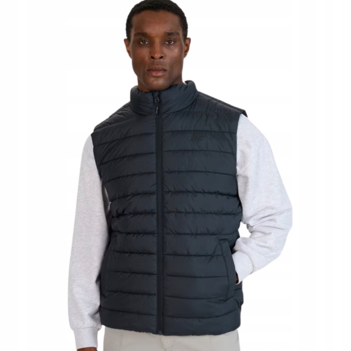 Pánská Bunda Bez Rukávů Prošívaná Péřová Bunda 4F Zateplená S Impregnací L