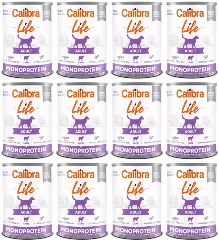 Calibra Dog Life Adult Monoprotein Jehněčí 12 x 400 g