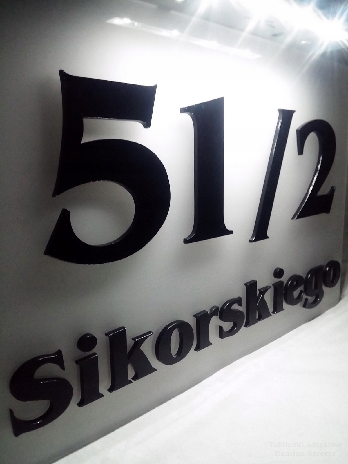 Tabliczka adresowa na słońce LED, PROJEKTY GRATIS Szerokość produktu 20 cm