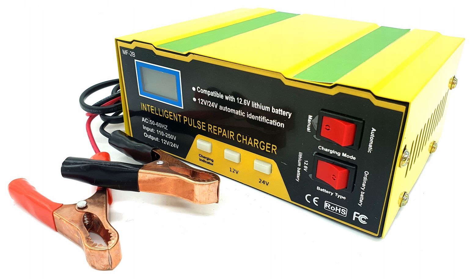 PROSTOWNIK SAMOCHODOWY DO AKUMULATORÓW 12V 24V 14A FUNKCJA NAPRAWY mikropr. Marka inna