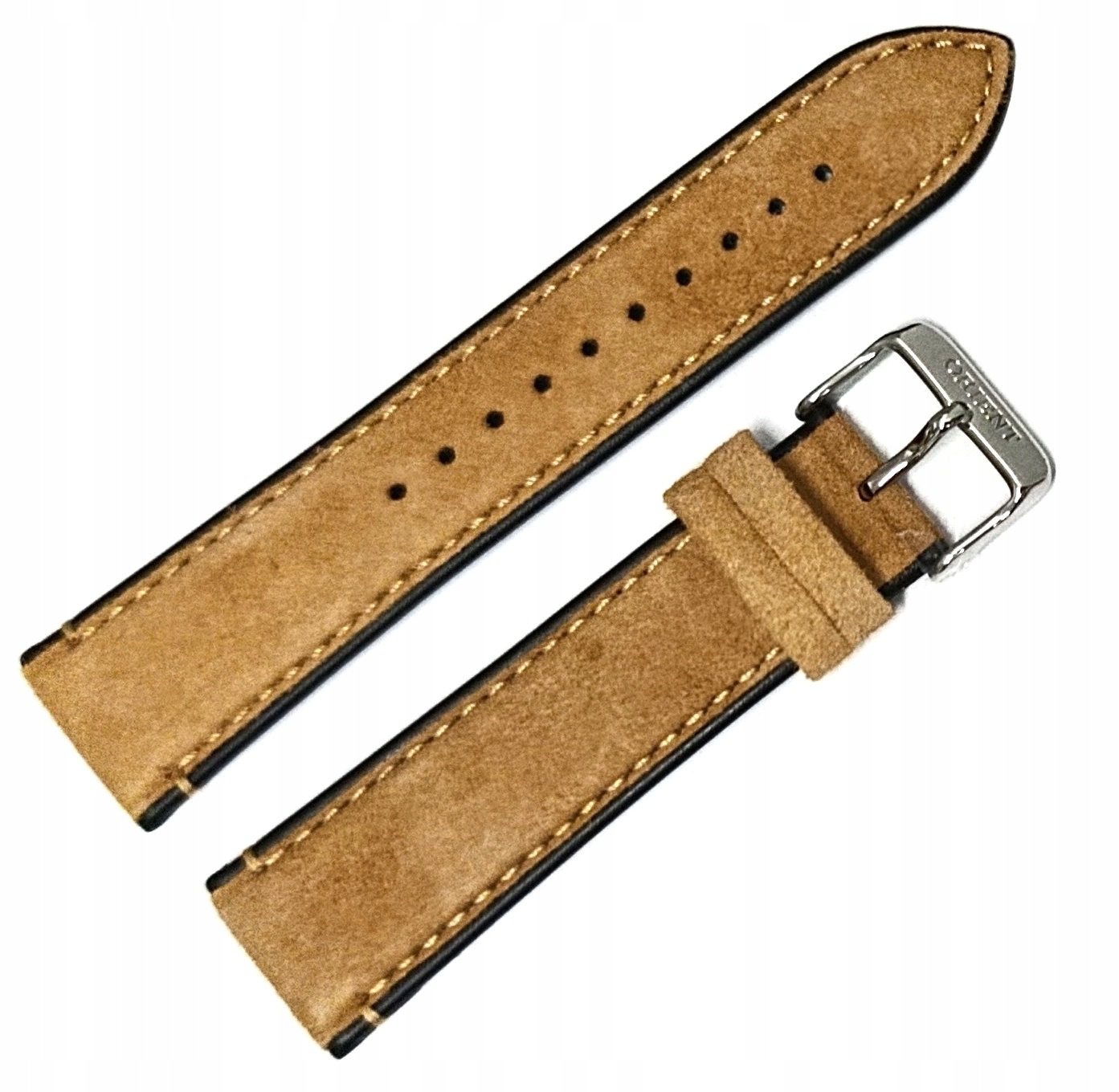 Originální Kožený Semišový Matný Řemínek Na Hodinky Orient Bambino 22 mm
