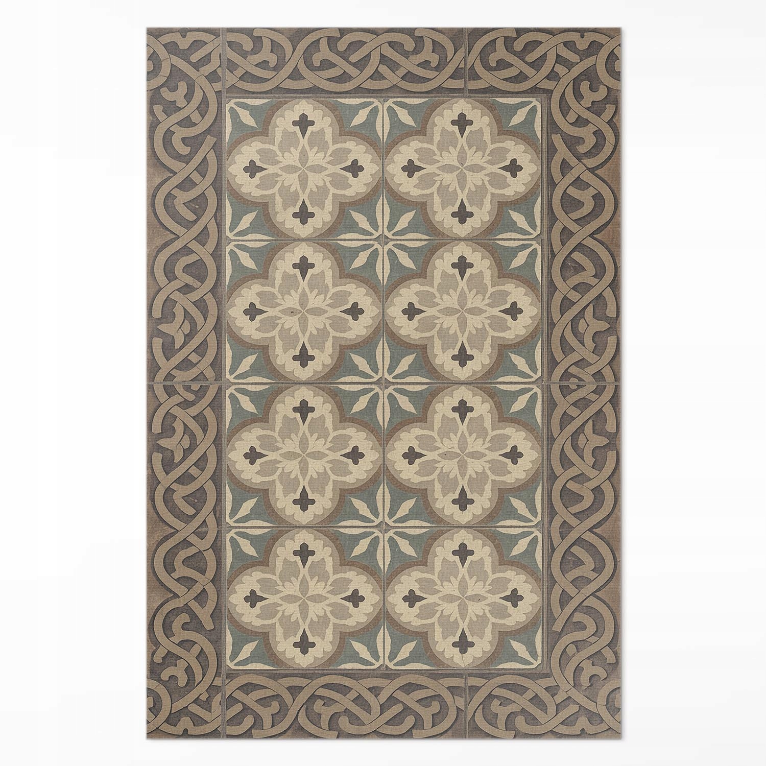 Koberec Pvc do kuchyně Rozměr: 60x90 cm Retro dlaždice s geometrickými tvary