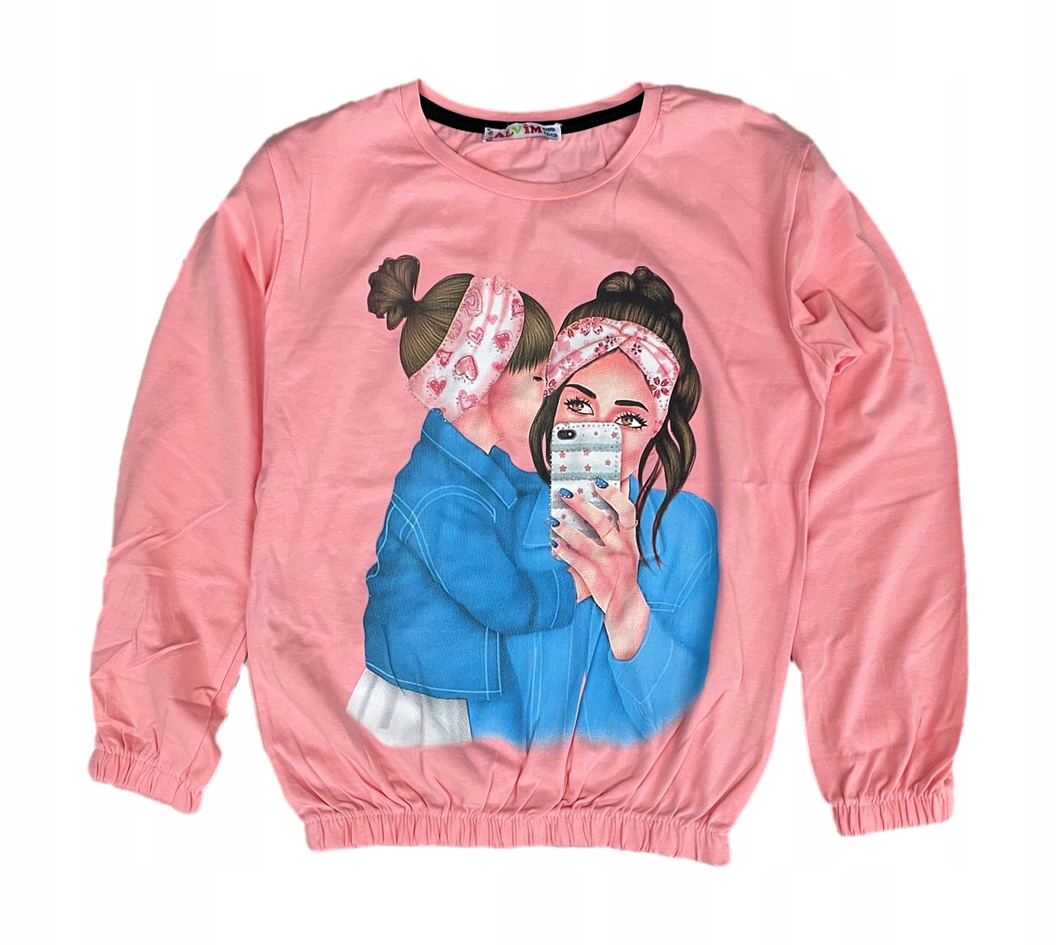 MAMA I CÓRKA luźna bluzka cyrkonie RÓŻ *164