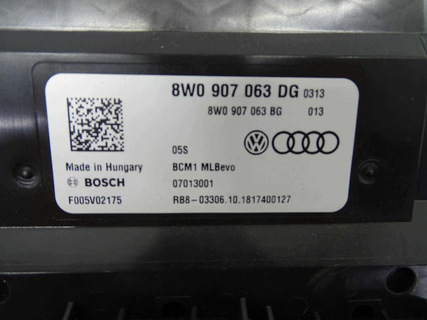 module control unit KOMFORTU AUDI A4 B9 A5 F5 8W0907063DG