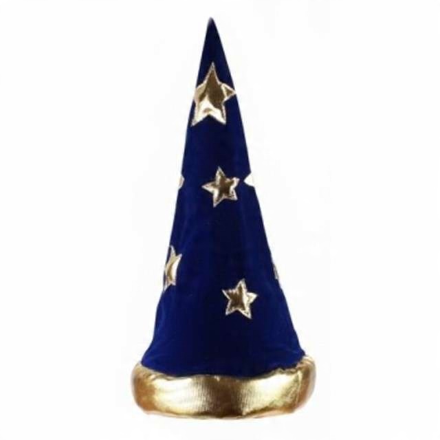

Czapka granatowa Czarodziej mag Halloween gwiazdki