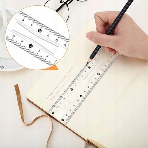 LINIJKA 20 cm Z UCHWYTEM PRZEZROCZYSTA PLASTIKOWA SZKOLNA BIUROWA MAPED Typ linijka