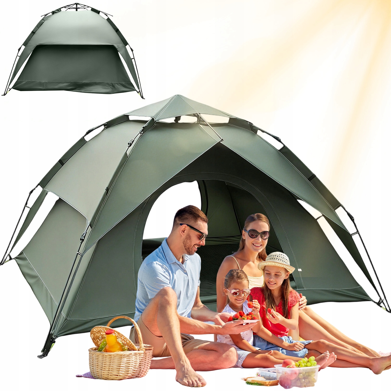 Stan Automatický, Vodotěsný A Uv Odolný, Rychlé Rozkládání, Camping Pro 2 Osoby