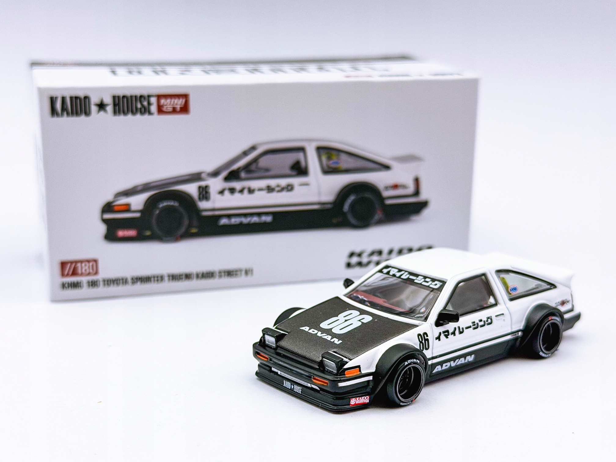 Mini GT 1:64 Toyota Sprinter Trueno Kaido Works Imai Racing V1 Kaido House