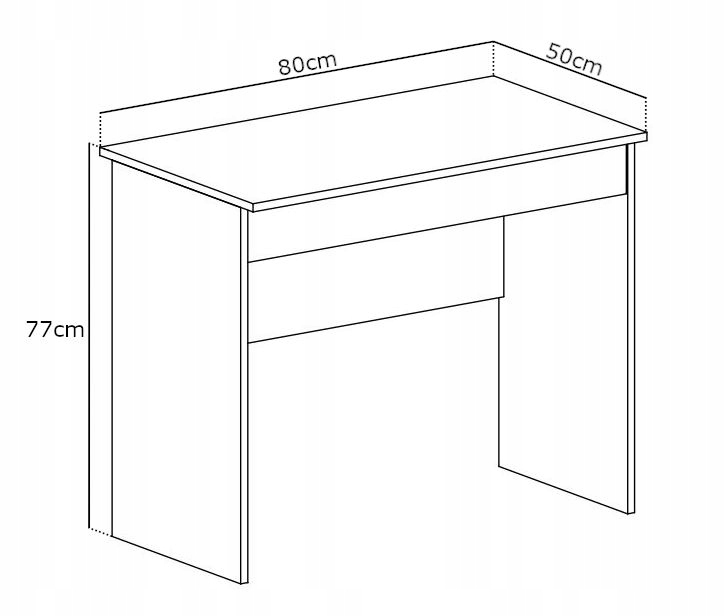 Małe biurko komputerowe / toaletka 80 cm sonoma Kolekcja Biurka