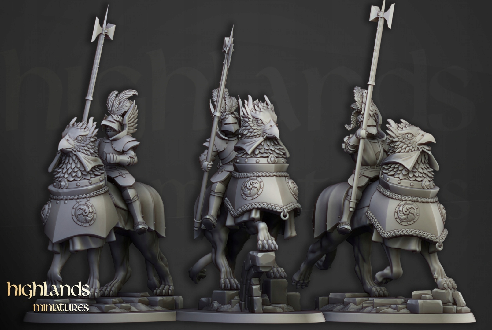 Knights of the Rising Sun - Highlands Miniatures - Demigryph Knights System Inne systemy