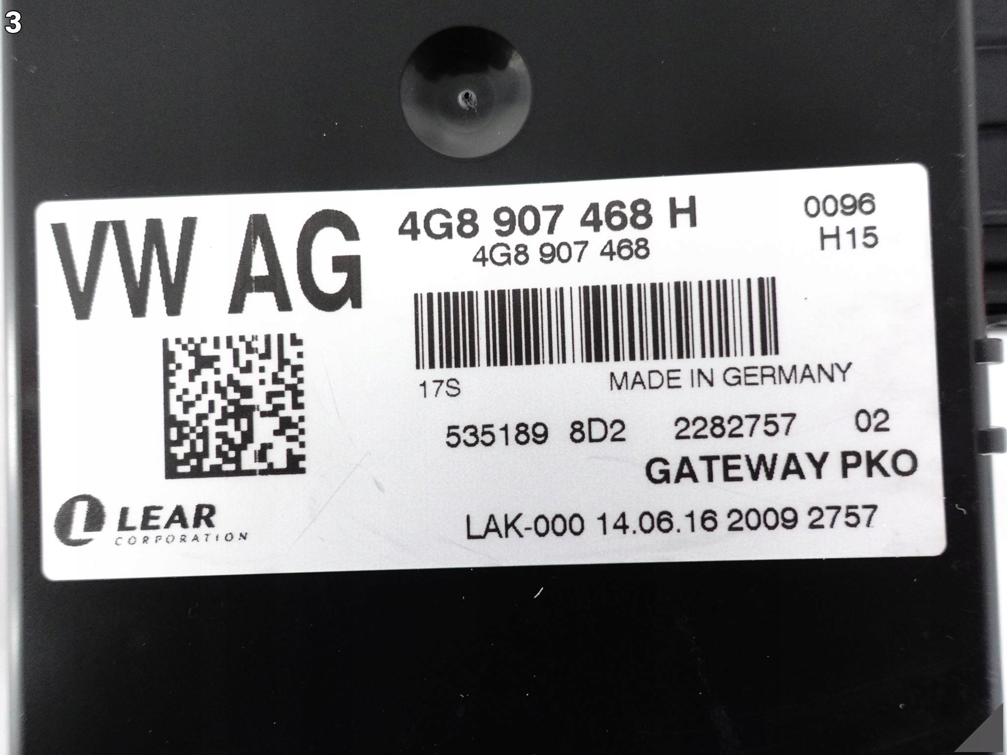 AUDI A6 4G0 A7 4G8 C7 LIFT 14-18 module control unit GATEWAY 4G8907468H 36 KM
