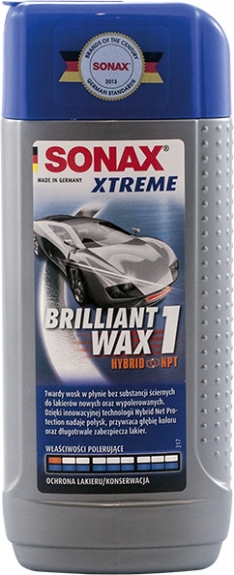 SONAX BRILLIANT WAX 1 TWARDY WOSK W PŁYNIE 250ML