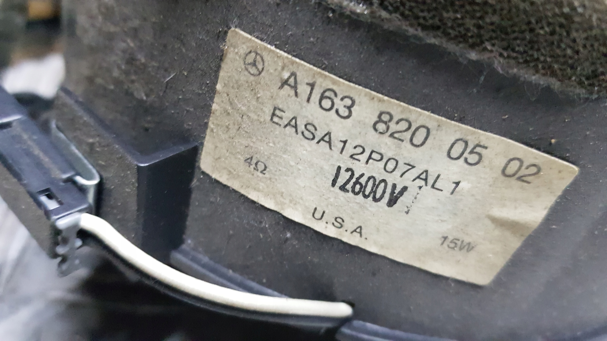 MERCEDES W163 speaker rear part left right A1638200502