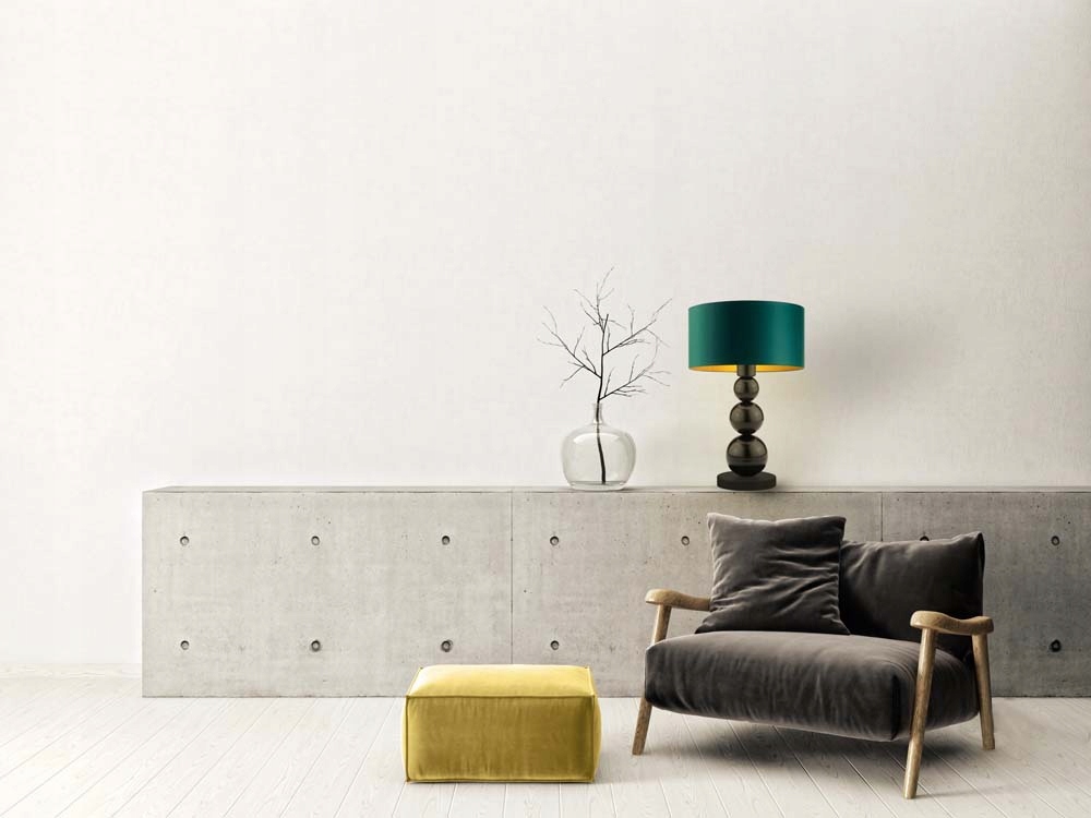 Lampka stołowa z abażurem HONOLULU GOLD lampa LED Kolekcja GOLD