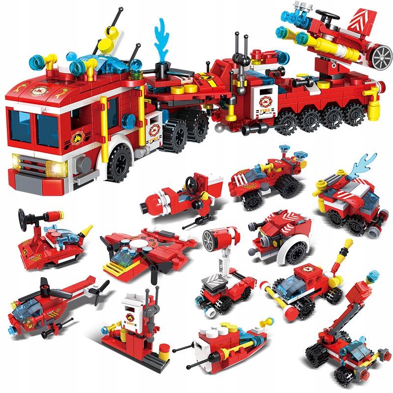 

klocki straż pożarna wóz kompatybilne z lego 12w1