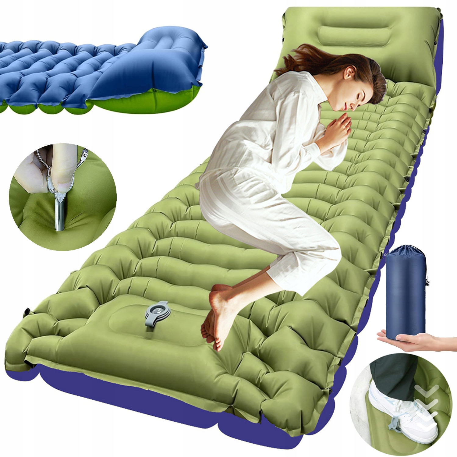 Matrace Samonafukovací Karimatka Turistická Podložka 195 X 68 X 10 CM