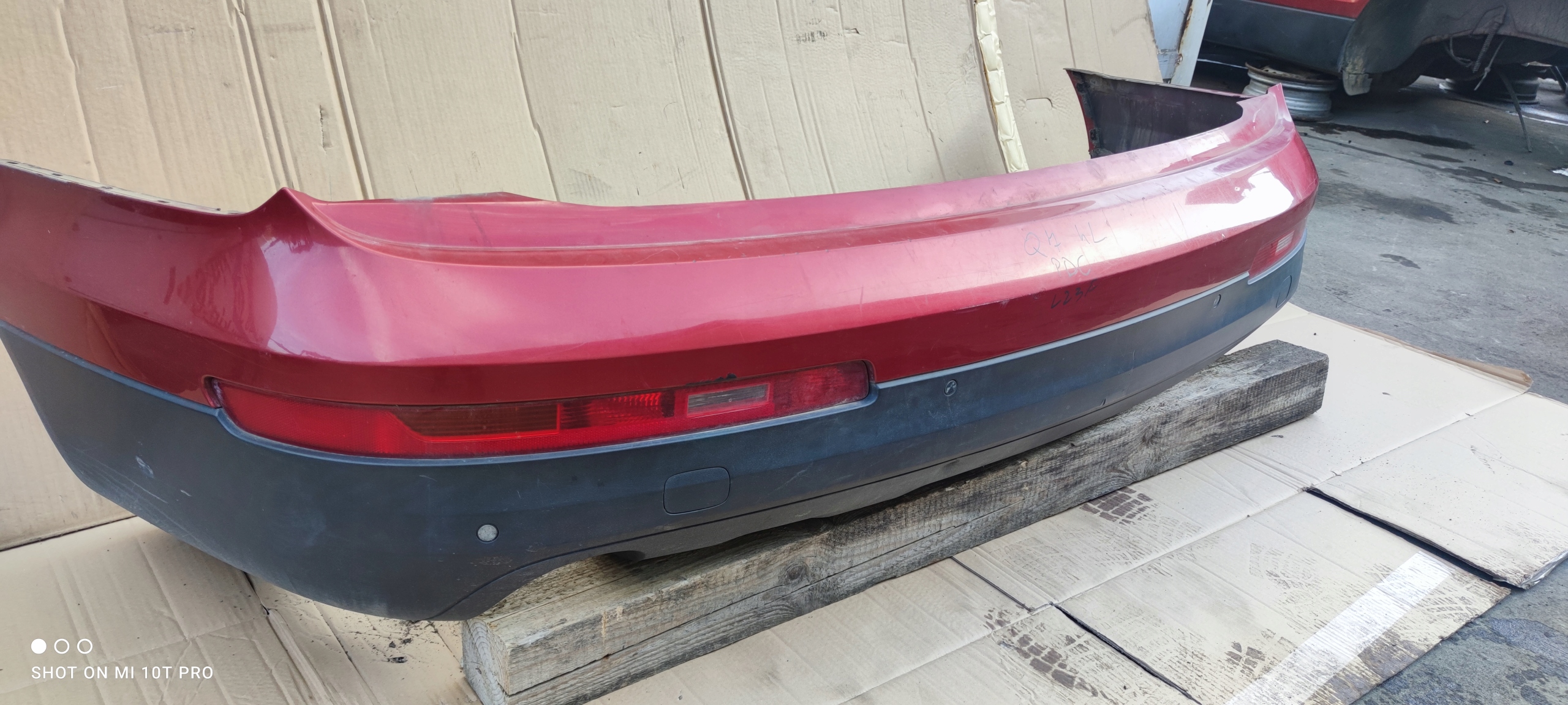 bumper TYLNI rear part AUDI Q7 4L PDC LZ3F KOMPLET