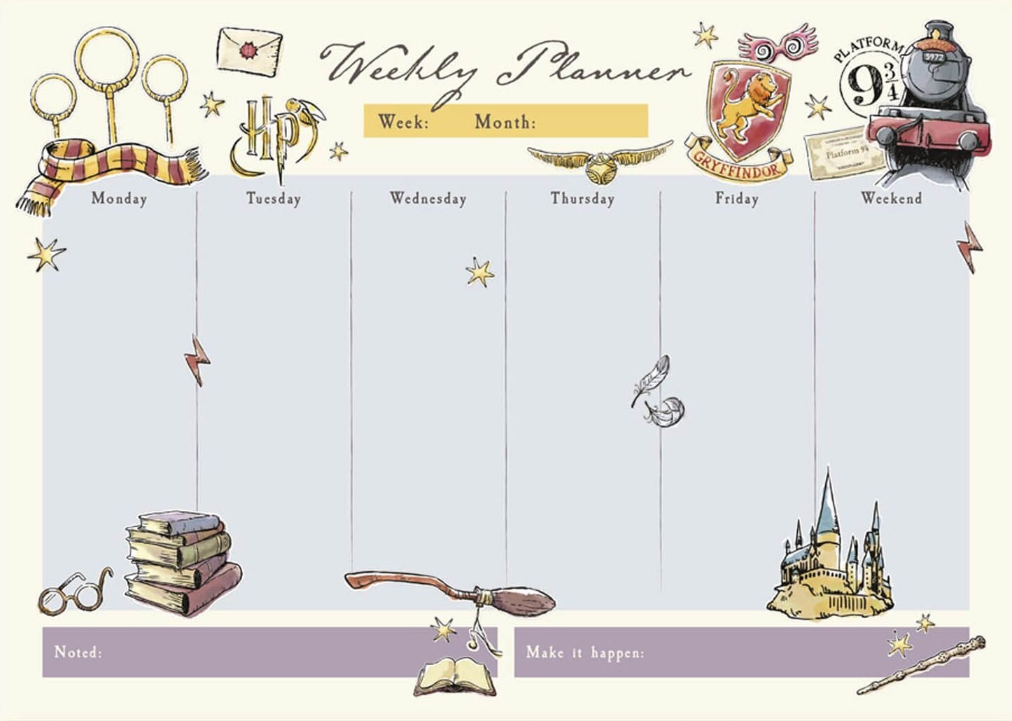 

Harry Potter planer tygodniowy organizer A4