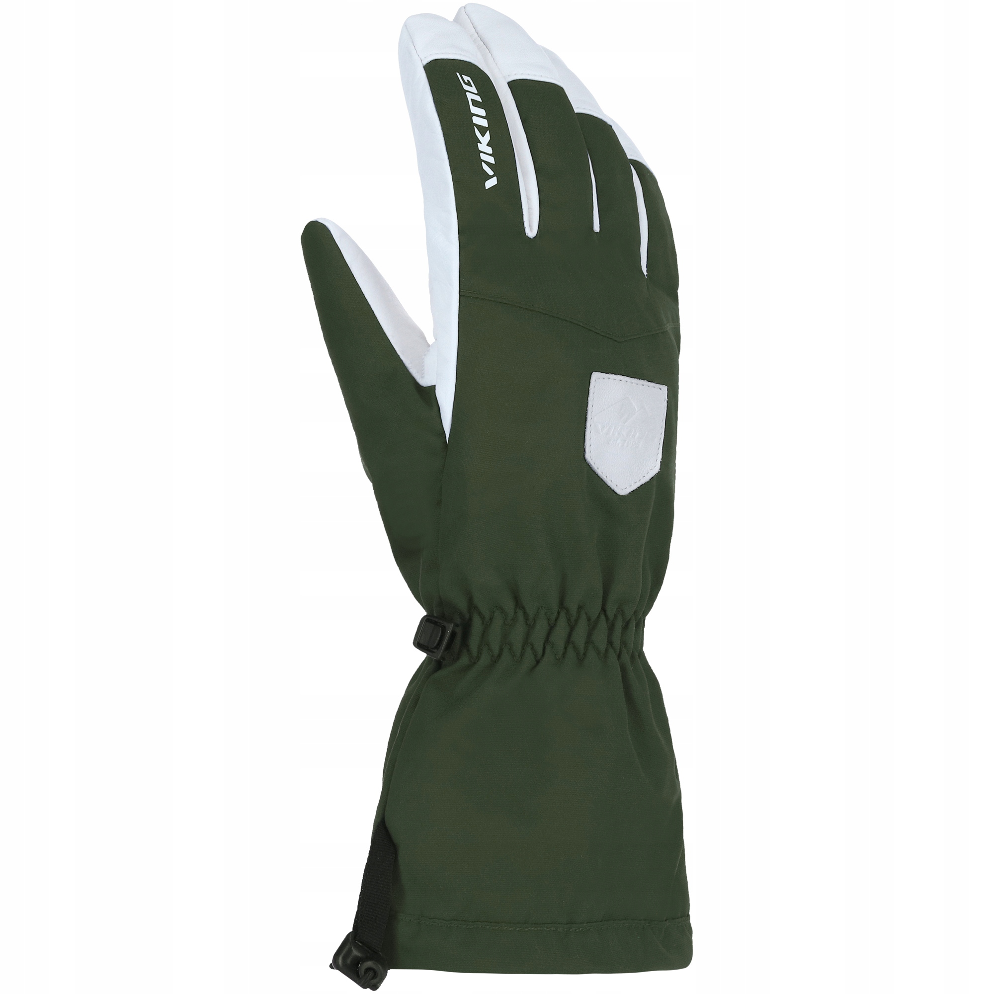 Pánské lyžařské rukavice Viking Sven zelené s bílou kůží vel. 8