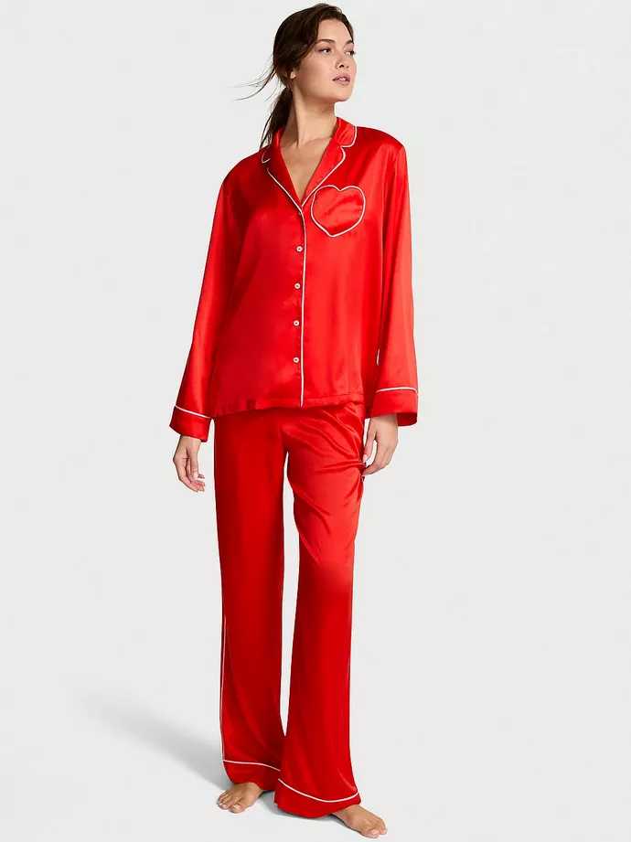 Victoria's Secret dámské satenové pyžamo Signature XL