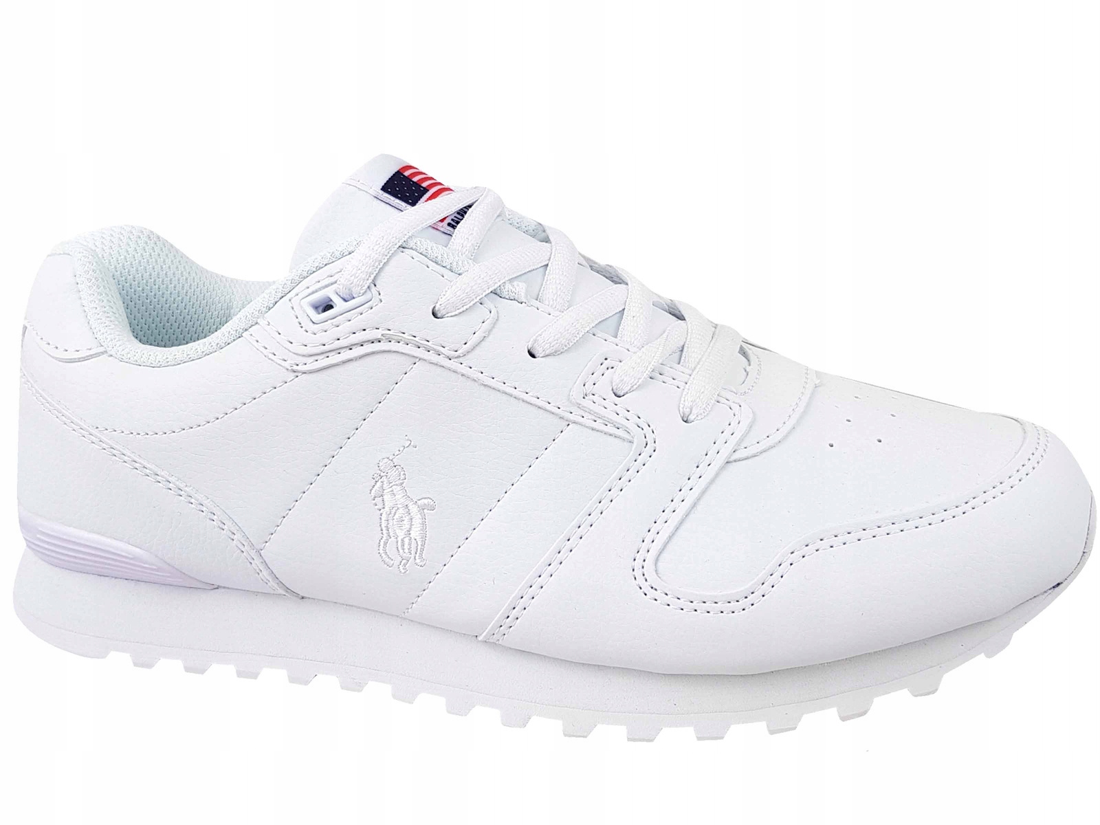 Ralph Lauren Polo RFS11401 Classic Jogger Buty Białe Skórzane Dziecięce