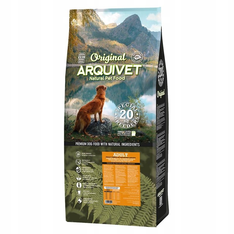 Levně Krmivo pro psy s kuřecím masem 20 kg Arquivet Original Adult