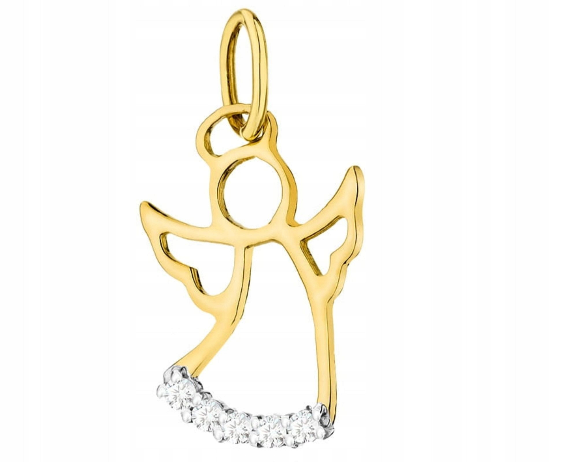 Zlatý přívěsek andílek diamanty anděl přívěsek